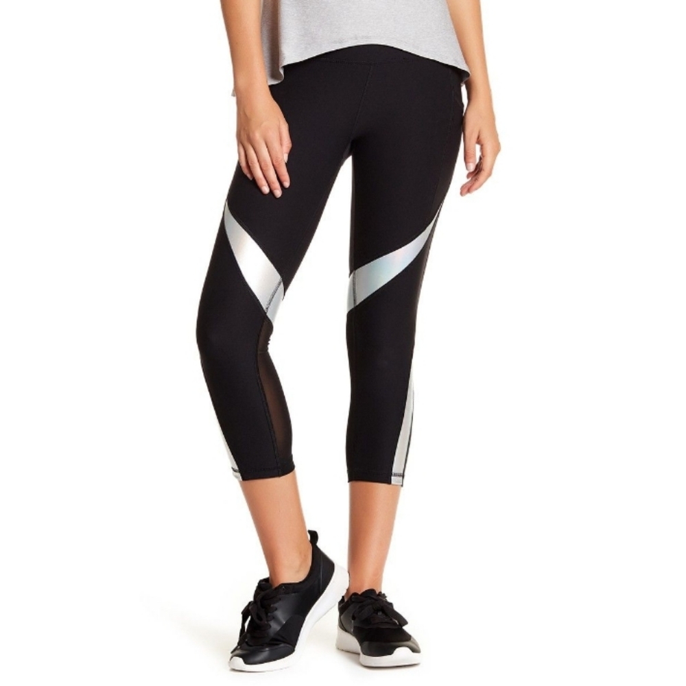 New X by GOTTEX Tummy Control Mesh Capri Tights S